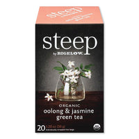 Steep Tea, Oolong And Jasmine Green, 0.06 Oz Tea Bag, 20-box
