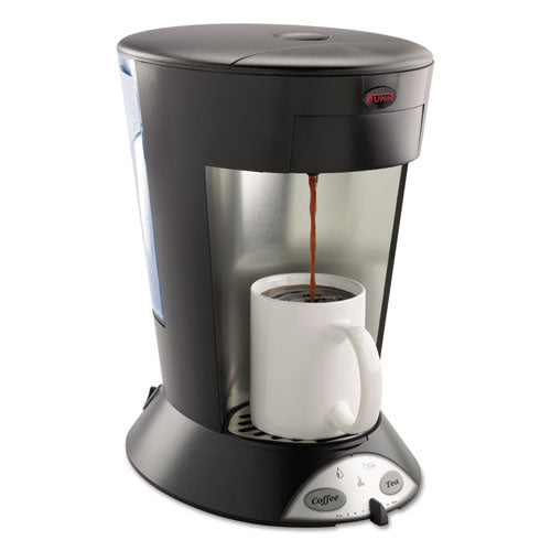 My Cafe Pourover Commercial Grade Coffee-tea Pod Brewer, Stainless Steel, Black