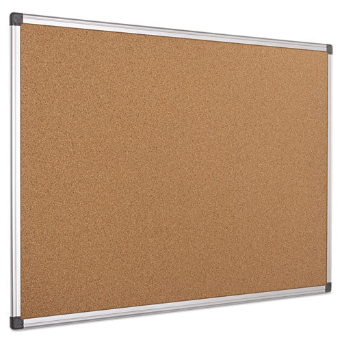 Value Cork Bulletin Board With Aluminum Frame, 24 X 36, Natural