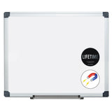 Porcelain Value Dry Erase Board, 48 X 72, White, Aluminum Frame