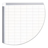 Gridded Magnetic Porcelain Planning Board, 1 X 2 Grid, 72 X 48, Aluminum Frame