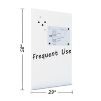 Magnetic Dry Erase Tile Board, 38 1-2 X 58, White Surface