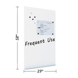 Magnetic Dry Erase Tile Board, 38 1-2 X 58, White Surface