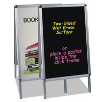 Wet Erase Board, 27x34, Black, Aluminum Frame