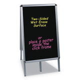 Wet Erase Board, 27x34, Black, Aluminum Frame