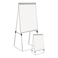 Silver Easy Clean Dry Erase Quad-pod Presentation Easel, 45" To 79", Silver