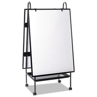 Creation Station Dry Erase Board, 29 1-2 X 74 7-8, Black Frame