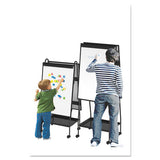 Creation Station Dry Erase Board, 29 1-2 X 74 7-8, Black Frame