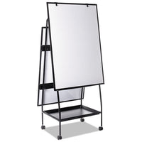 Creation Station Magnetic Dry Erase Board, 29 1-2 X 74 7-8, Black Frame