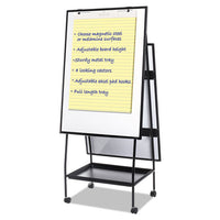 Creation Station Magnetic Dry Erase Board, 29 1-2 X 74 7-8, Black Frame