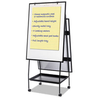 Creation Station Magnetic Dry Erase Board, 29 1-2 X 74 7-8, Black Frame