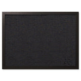 Designer Fabric Bulletin Board, 24 X 18, Black Fabric-black Frame