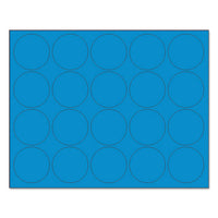 Interchangeable Magnetic Board Accessories, Circles, Blue, 3-4", 20-pack