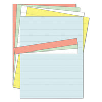 Data Card Replacement Sheet, 8 1-2 X 11 Sheets, Assorted, 10-pk