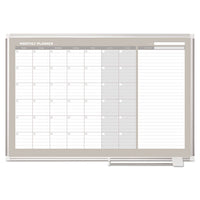 Monthly Planner, 48x36, Silver Frame