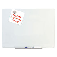 Magnetic Glass Dry Erase Board, Opaque White, 36 X 24