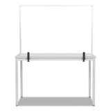 Protector Series Glass Aluminum Desktop Divider, 47.2 X 0.16 X 35.4, Clear