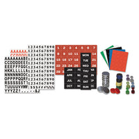 Interchangeable Magnetic Board Accessories, Letters, Black, 3-4"h