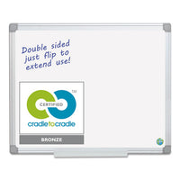 Earth Easy-clean Dry Erase Board, White-silver, 24x36