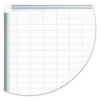 Grid Planning Board, 1 X 2 Grid, 36 X 24, White-silver