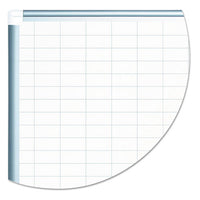 Grid Planning Board, 1 X 2 Grid, 48 X 36, White-silver