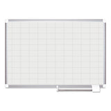 Grid Planning Board, 1 X 2 Grid, 48 X 36, White-silver