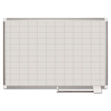 Grid Planning Board, 48 X 36, 2 X 3 Grid, White-silver