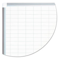 Grid Planning Board, 48 X 36, 2 X 3 Grid, White-silver