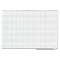 Grid Planning Board, 1 X 2 Grid, 72 X 48, White-silver