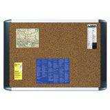 Tech Cork Board, 24x36, Silver-black Frame