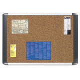 Tech Cork Board, 24x36, Silver-black Frame