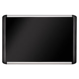 Black Fabric Bulletin Board, 36 X 48, Silver-black