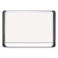 Lacquered Steel Magnetic Dry Erase Board, 48 X 72, Silver-black