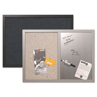 Combo Bulletin Board, Bulletin-dry Erase, 24x18, Black Frame