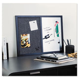 Combo Bulletin Board, Bulletin-dry Erase, 24x18, Black Frame