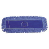 Mop Head, Dust, Looped-end, Cotton-synthetic Fibers, 18 X 5, Blue