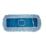 Dust Mop Head, Cotton-synthetic Blend, 48" X 5", Blue