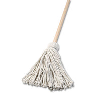 Deck Mop, 48" Wooden Handle, 16oz Cotton Fiber Head