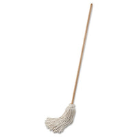 Deck Mop; 54" Wooden Handle, 32 Oz Cotton Fiber Head, 6-pack