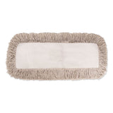 Industrial Dust Mop Head, Hygrade Cotton, 60w X 5d, White