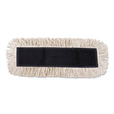 Disposable Dust Mop Head, Cotton, Cut-end, 60w X 5d