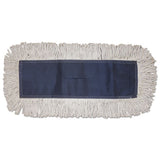 Disposable Dust Mop Head, Cotton, Cut-end, 60w X 5d