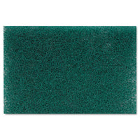 Heavy-duty Scour Pad, Green, 6 X 9, 15-carton