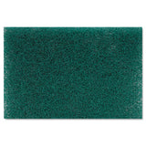 Heavy-duty Scour Pad, Green, 6 X 9, 15-carton