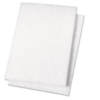 Light Duty Scour Pad, White, 6 X 9, 20-carton