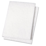 Light Duty Scour Pad, White, 6 X 9, 20-carton