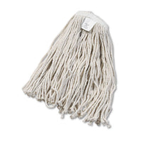 Cut-end Wet Mop Head, Cotton, White, #20, 12-carton