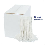 Cut-end Wet Mop Head, Rayon, No. 24, White, 12-carton