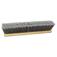 Floor Brush Head, 18" Wide, Flagged Polypropylene Bristles