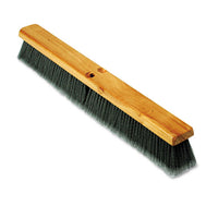 Floor Brush Head, 3" Gray Flagged Polypropylene, 24"